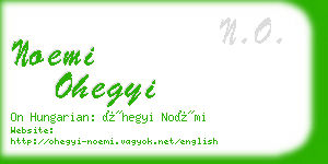 noemi ohegyi business card